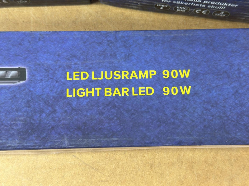 LED-ljusramp samt 3 st arbetsbelysning, HBA, 4 delar
