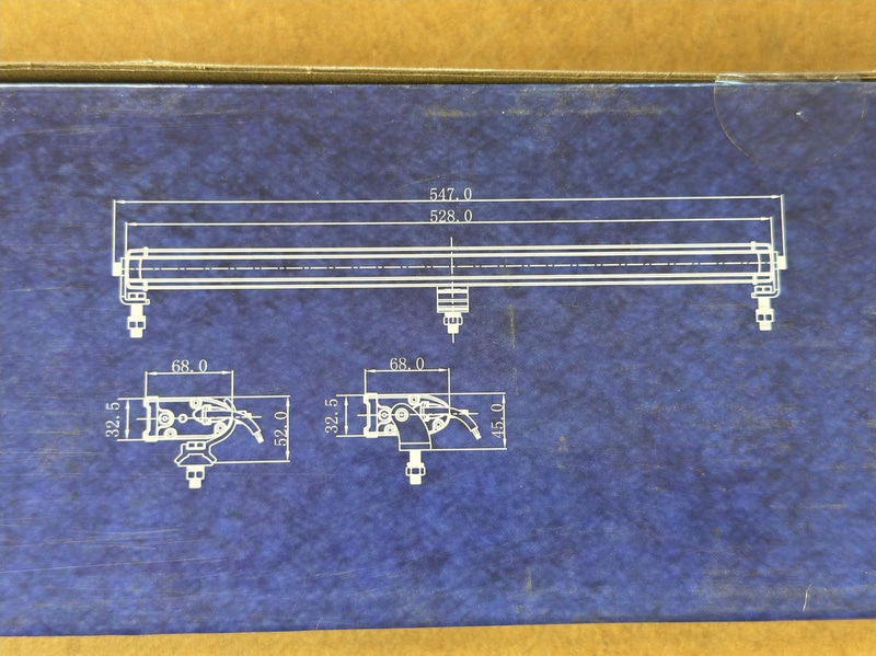 LED-ljusramp samt 3 st arbetsbelysning, HBA, 4 delar