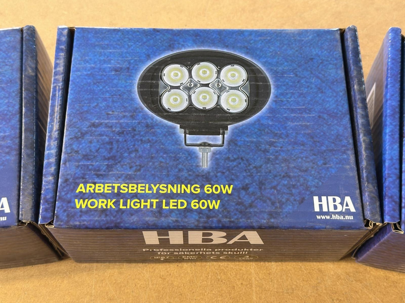 LED-ljusramp samt 3 st arbetsbelysning, HBA, 4 delar