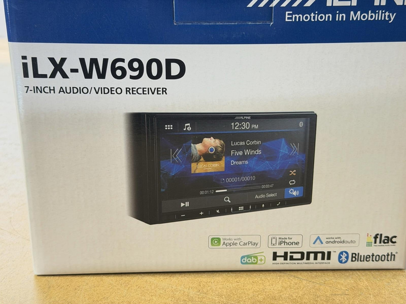 Audio/ video receiver, Alpine iLX-W690D, 7 tum