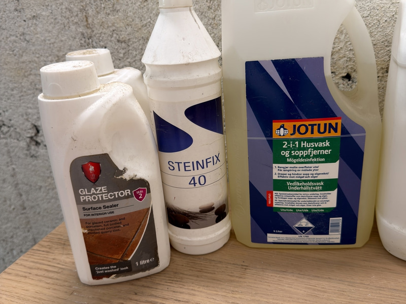 Cleaning and impregnating products, mixed brands