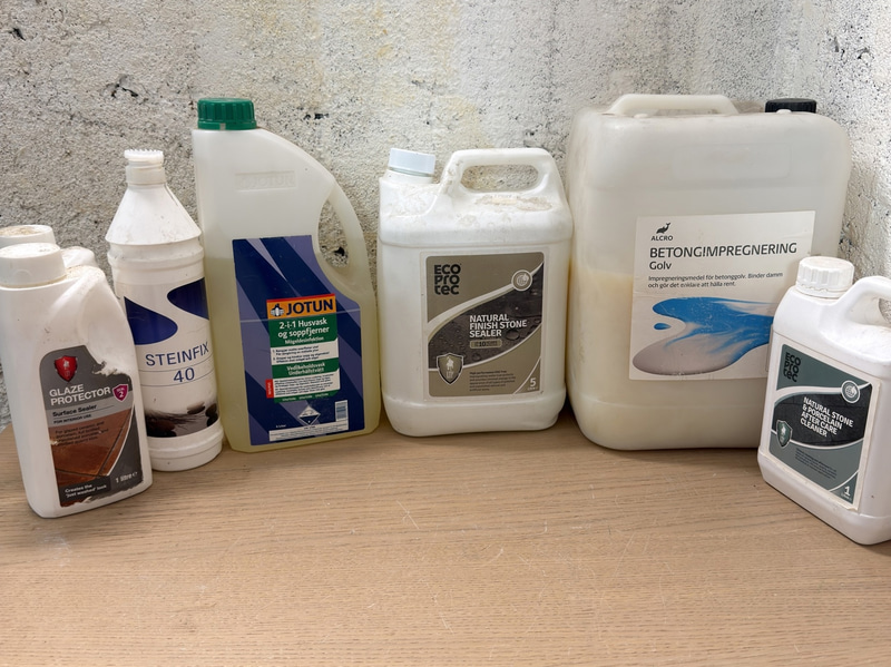 Cleaning and impregnating products, mixed brands