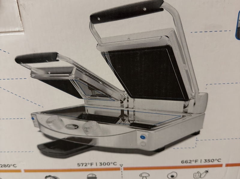 Kontaktgrill Spidocook Spidoglass, dubbel grill
