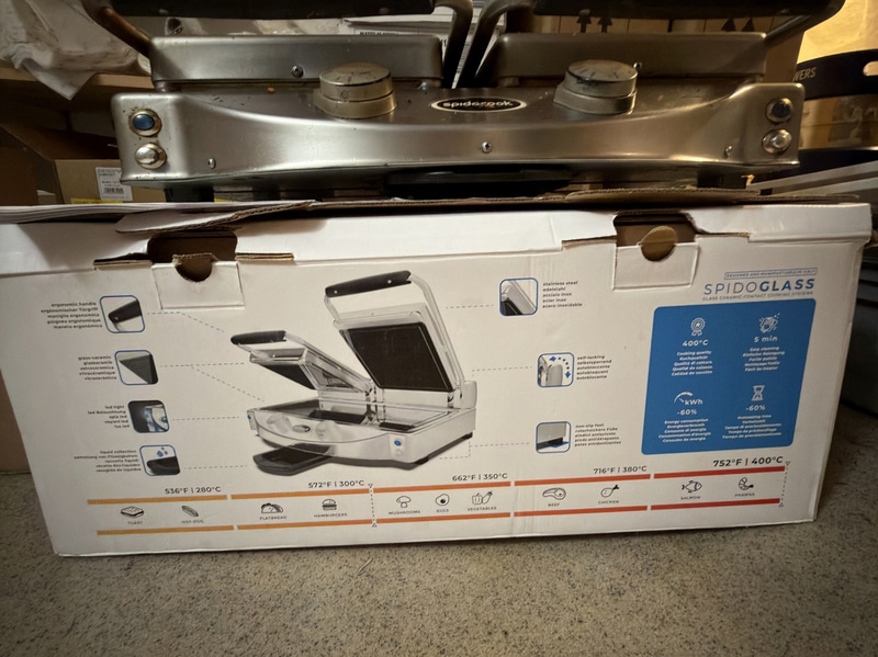 Kontaktgrill Spidocook Spidoglass, dubbel grill