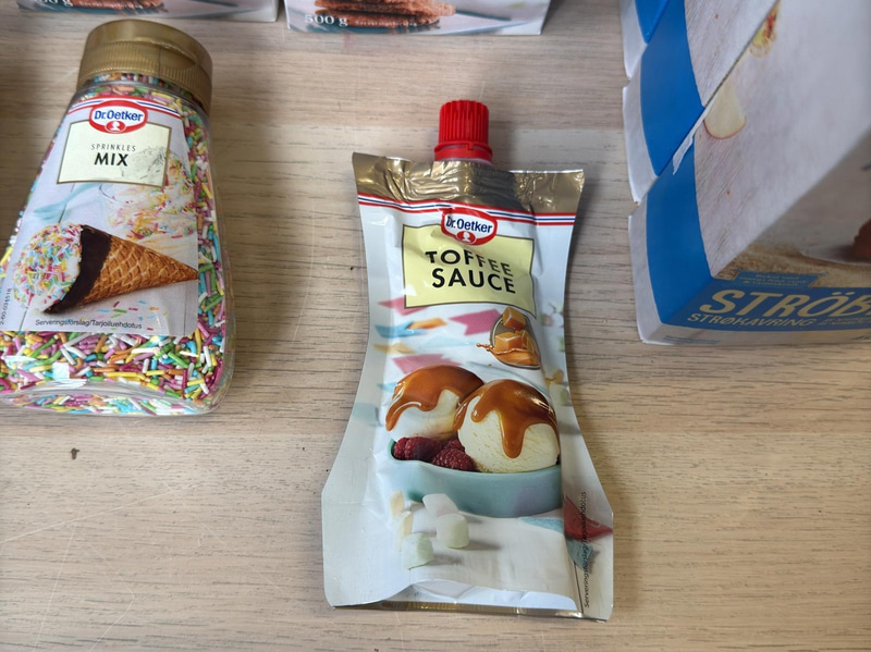 Parti socker, ströbröd, sirap & strössel