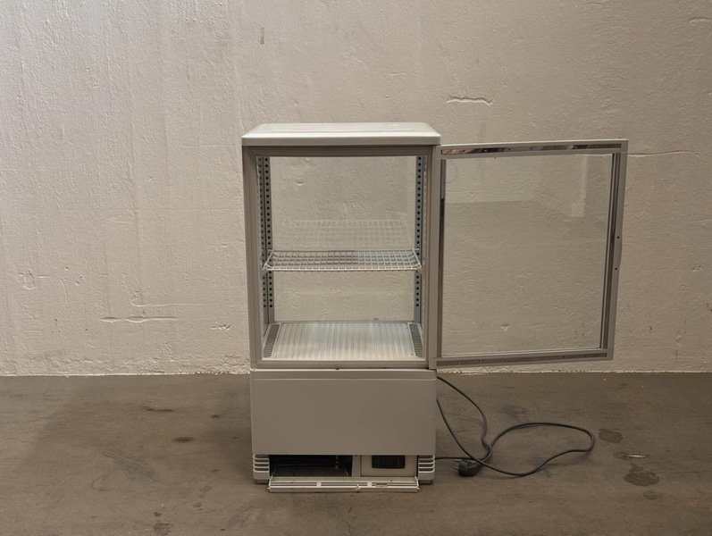 Countertop display cooler, white