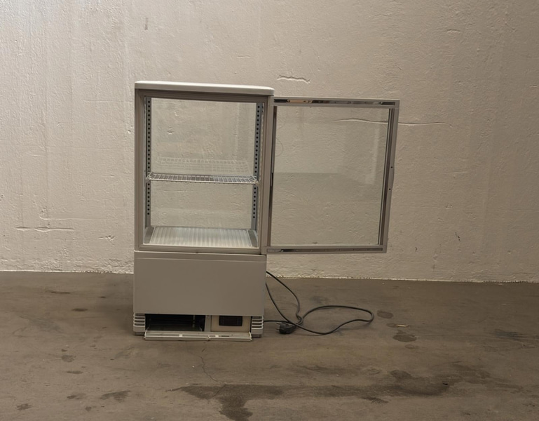 Countertop display cooler, white