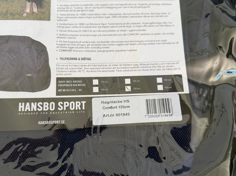 Jumping saddle pad and rain rug, Equestrian Stockholm/Hansbo Sport, navy