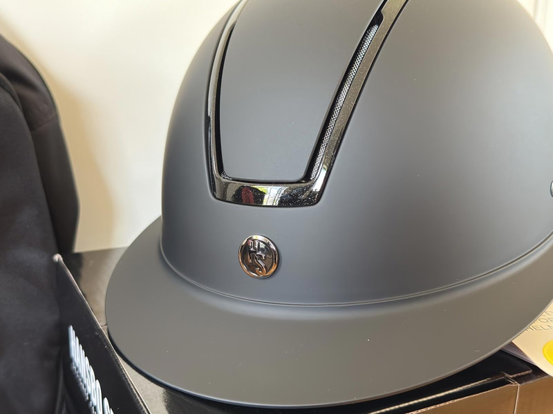 Riding helmet, Hansbo Sport, granite, size M