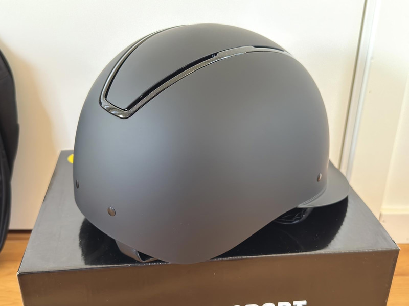 Riding helmet, Hansbo Sport, granite, size M