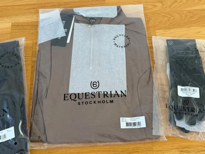 Ridkläder, Equestrian Stockholm, tights, tröja och handskar, strl S