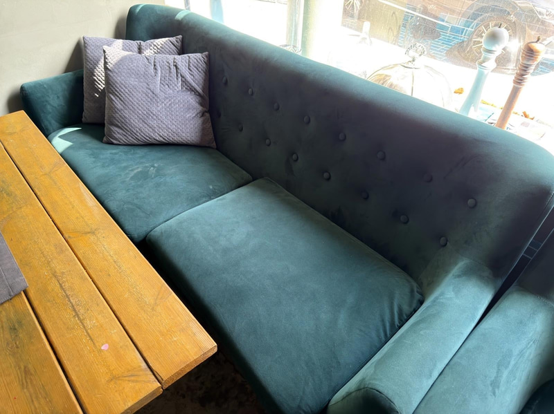 Sofa set, lighting, etc.