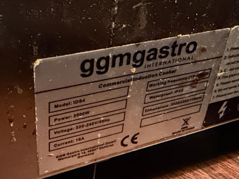 2 GGM Gastro IDS4 induction cookers, 3500 W