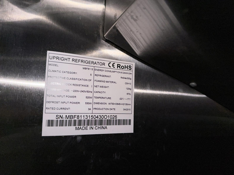Frys Perima MBF8113, 670 l
