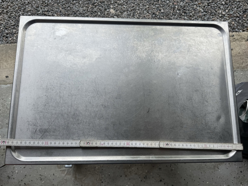 Serving trolley, stainless steel