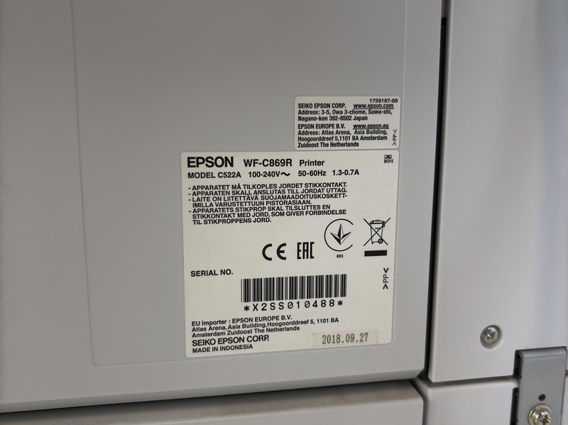 Skrivare/Skanner/Kopiator Epson WF-869R