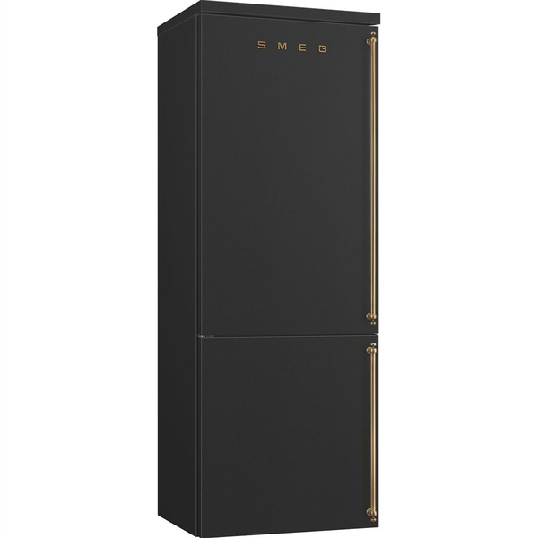 Smeg Combined Fridge/Freezer, Anthracite, Colonial, Freestanding, Left-hinged FA8005LAO6