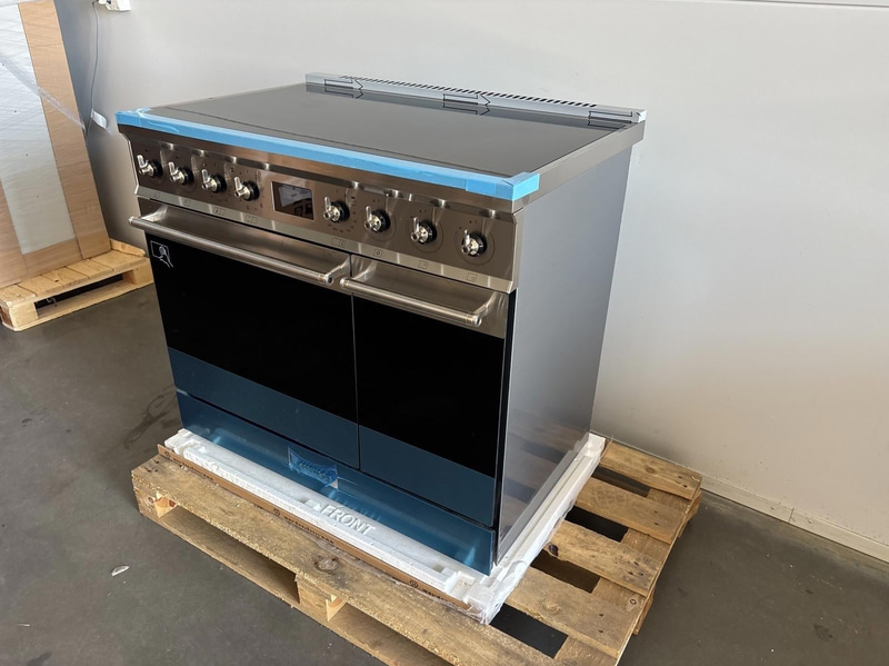 Smeg Induction Range Cooker 90x60 cm Stainless Steel Classic C92IPX2