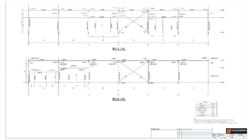 Stålhall/ stomme, Steelconstruction By Sweden, ca 745 m², 37,8x19,7 m