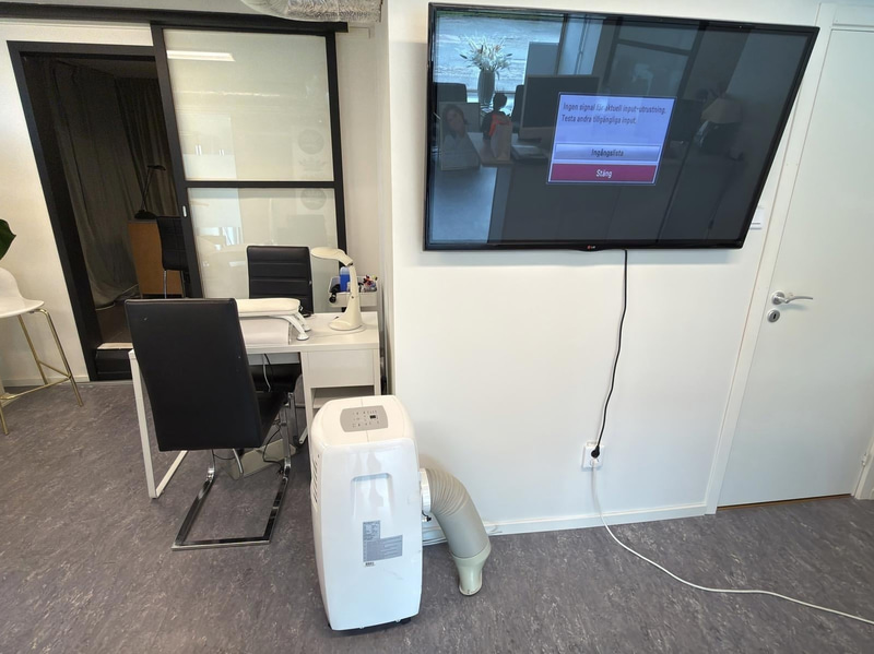 Nagelstation, AC, vägg-tv m.m.