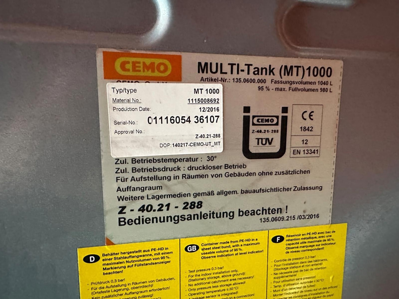 Tankstation i container bensin 1000 lit Diesel 1000 liter godkända tankar och avluftning