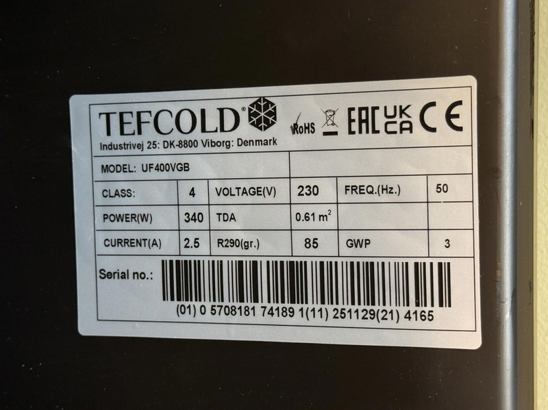 Frysskåp Tefcold UF400VBG - defekt