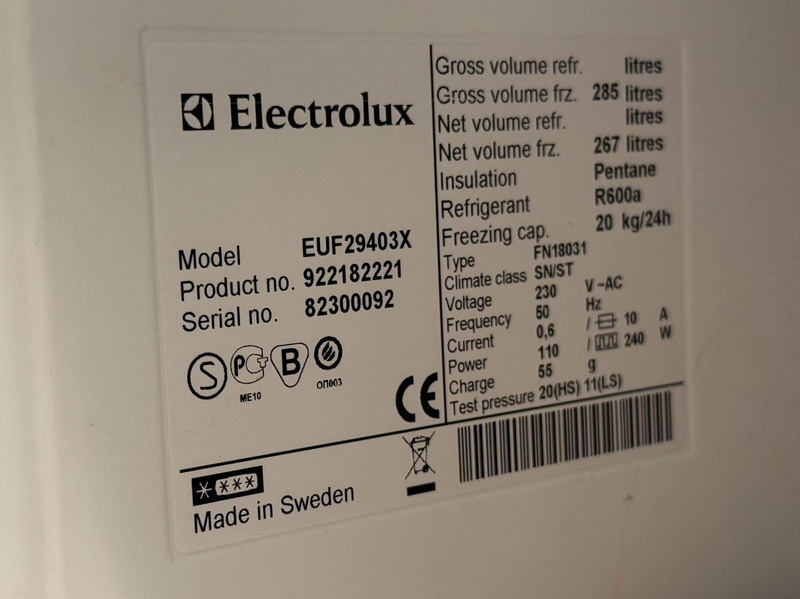 Frysskåp Electrolux EUF29403X