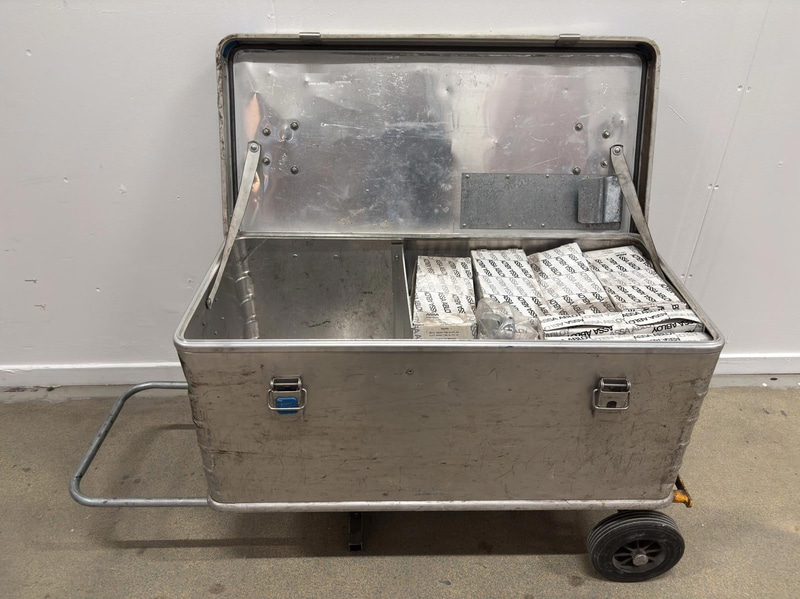 Lot of 30 ASSA ABLOY emergency exit hardware + metal trolley