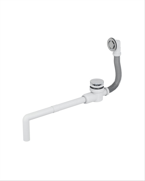(NEW) GUSTAVSBERG OVERFLOW WASTE SYSTEM, EASY-CLEAN WASTE VALVE WITH OVERFLOW AND L-PIPE