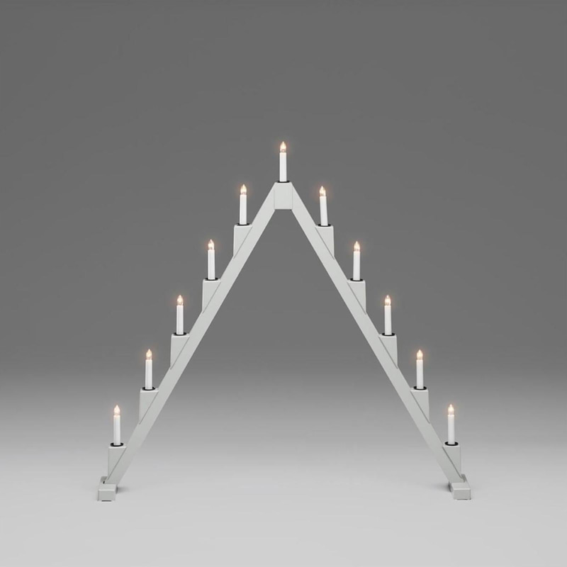 (NEW) 2 PCS. FOLDABLE WHITE 11-LIGHT ELECTRIC CANDELABRAS