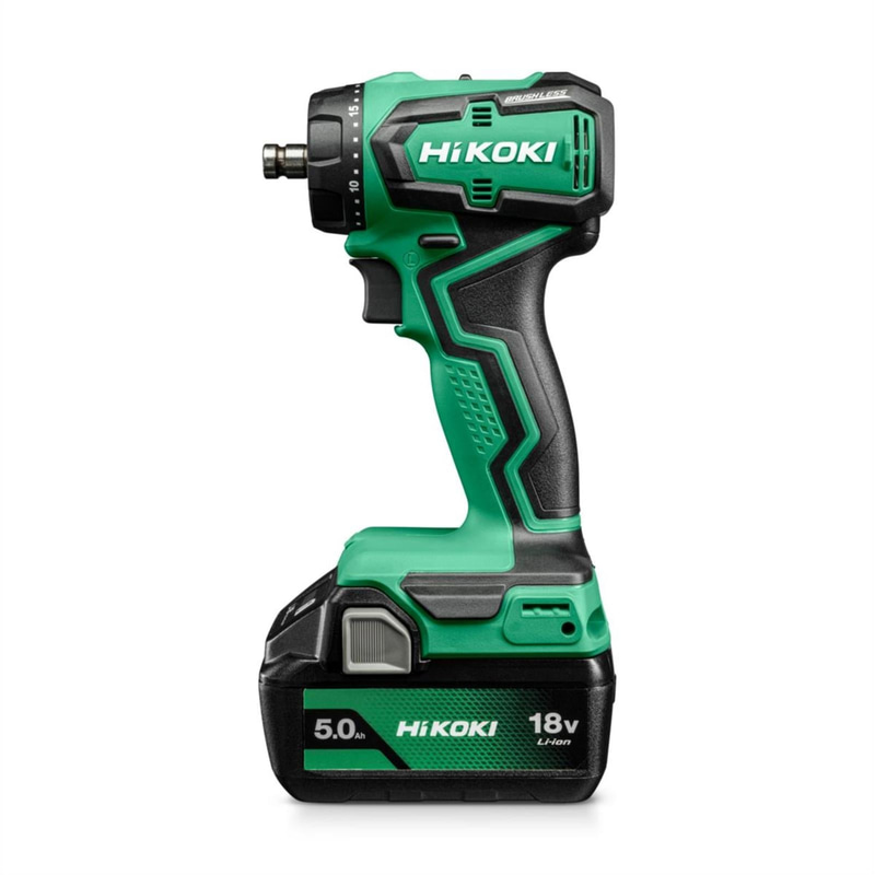 (NEW) HIKOKI DS18DDQ DRILL/DRIVER, 18V SET 2X5AH/4 CHUCKS/HCS NOTE! BROKEN