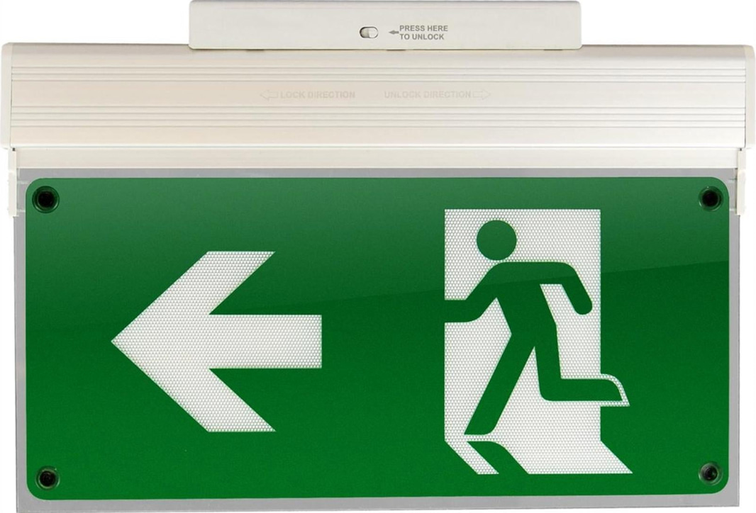 (NEW) LED EXIT SIGN LUMINAIRE WITH PGR, EMERGENCY SIGN LED