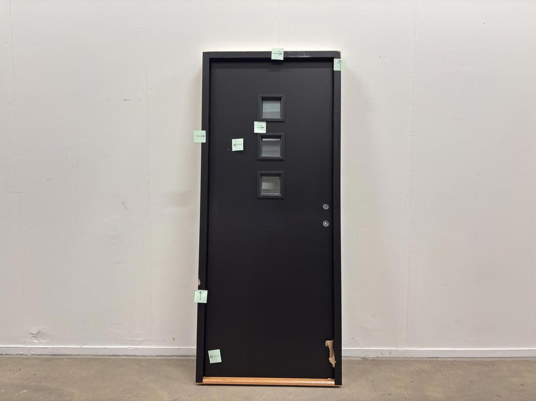 EXTERIOR DOOR SOLID ELEMENTS VISBY 9X21 RIGHT-HAND BLACK