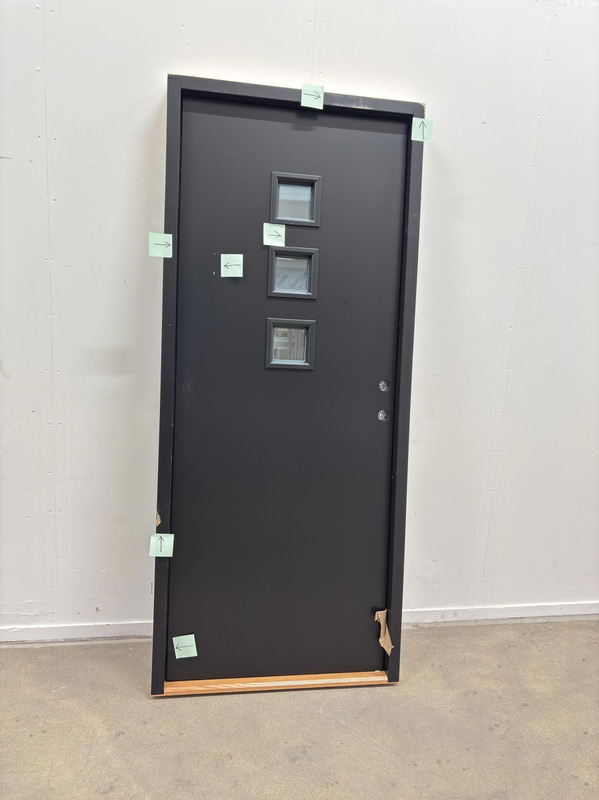 EXTERIOR DOOR SOLID ELEMENTS VISBY 9X21 RIGHT-HAND BLACK