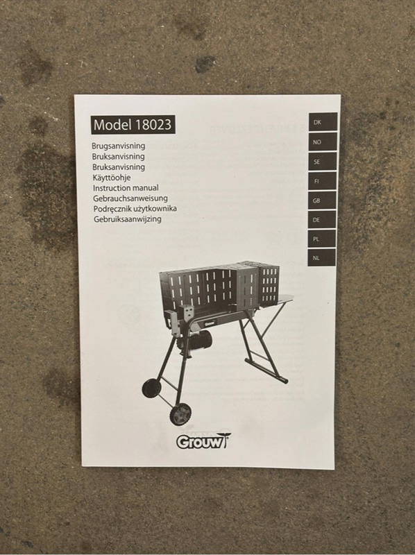 Log Splitter Grouw 500 kg 1500 W - For parts/repair