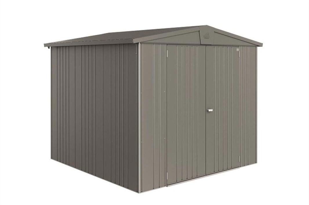 STORAGE SHED BIOHORT EUROPA 4 DOUBLE-DOOR METALLIC QUARTZ GREY 4.93 M² - FOR PARTS/REPAIR