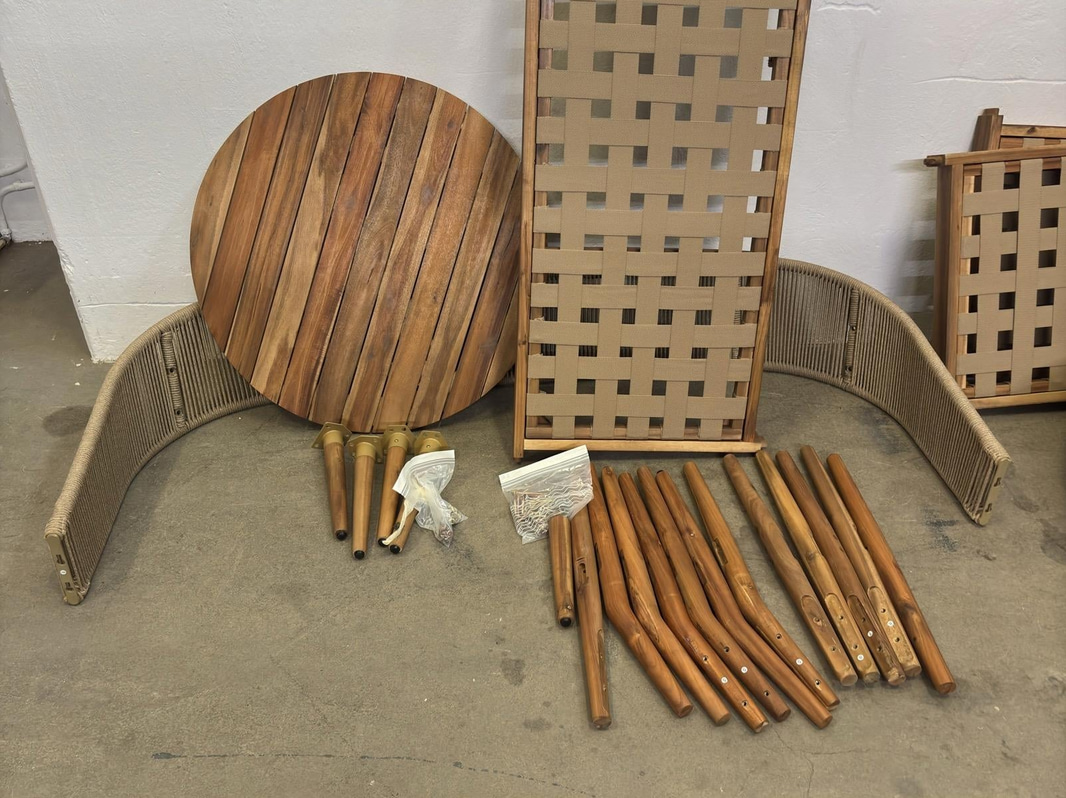 (NEW) SUNFUN HÄRNÖSAND 3-SEAT SOFA SET, NATURAL ACACIA