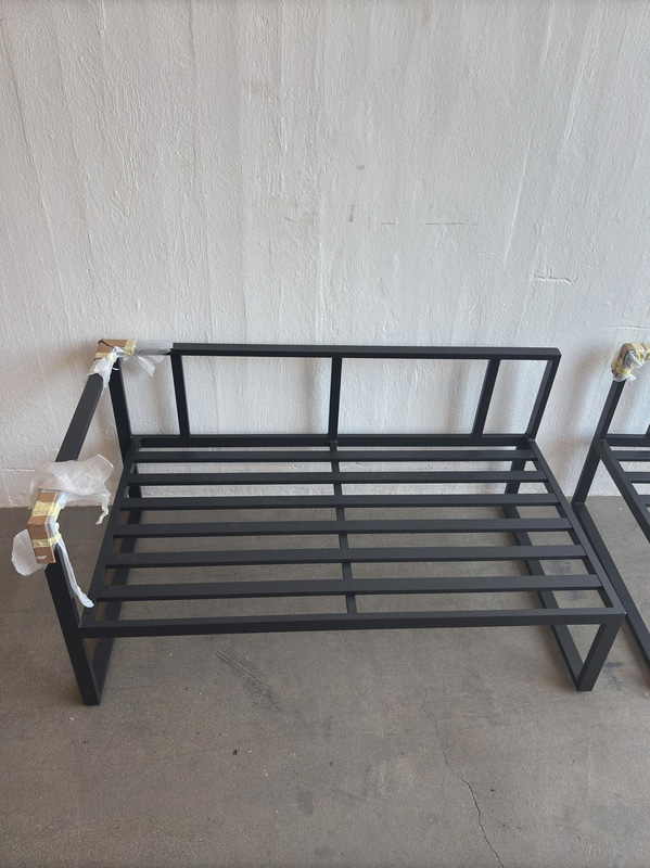 2 sofas incl. coffee table, Sensum Skepparholmen, black