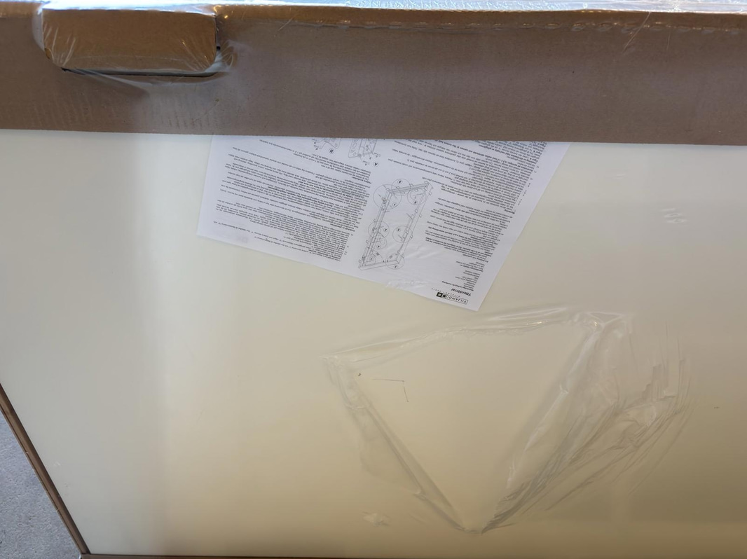 (NEW) SOLID ELEMENTS RIBE EXTERIOR DOOR 9X20 LEFT-HUNG WHITE