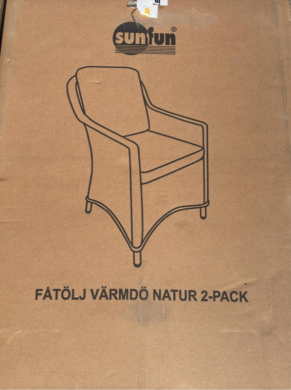 (NEW) 2 Sunfun Armchairs, Natural