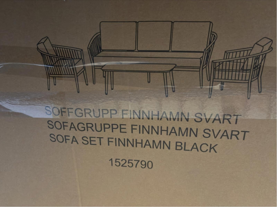SOFFGRUPP SUNFUN, FINNHAMN SVART