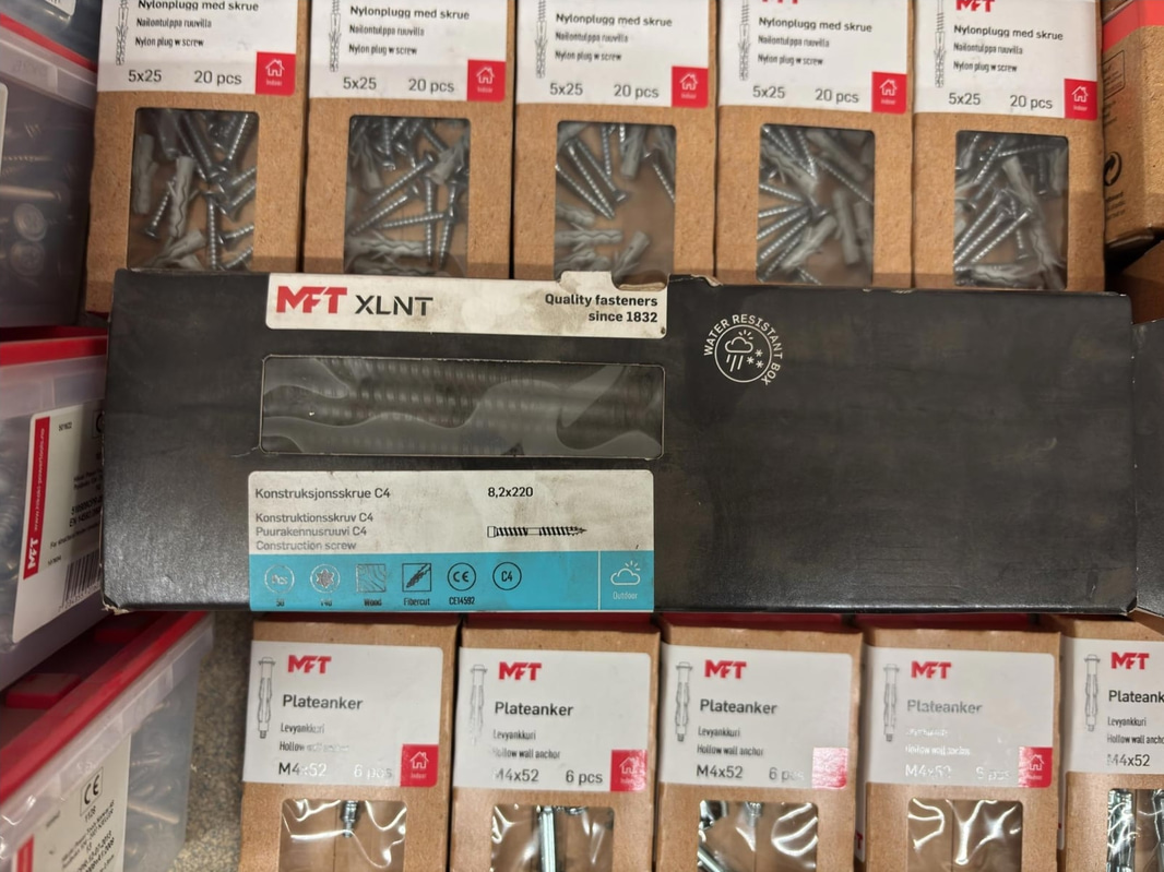 NEW) Lot of assorted screws and wall plugs in various brands and sizes