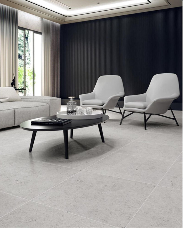 (NEW) Lot of Öland Grey Floor Tiles 60x60 cm, total approx. 36.38 m²
