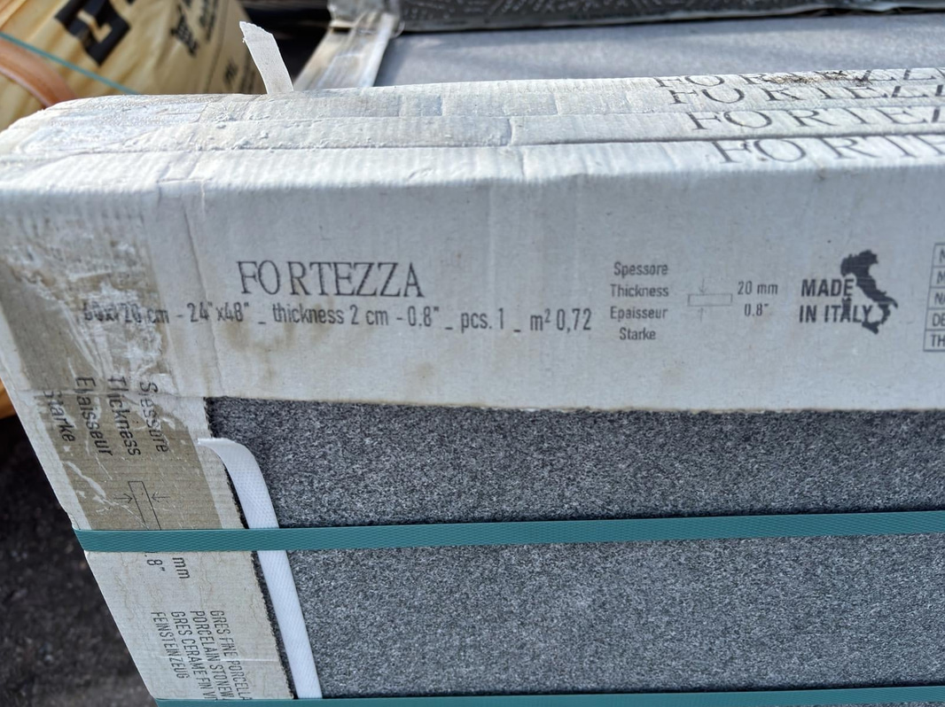 (NEW) Lot of Fortessa Montorfano paving slabs, light grey, 60x120 cm, total approx. 43.2 m²
