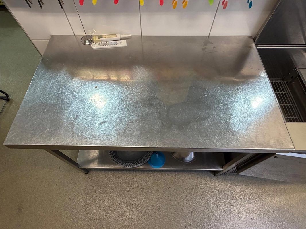 Stainless steel work table