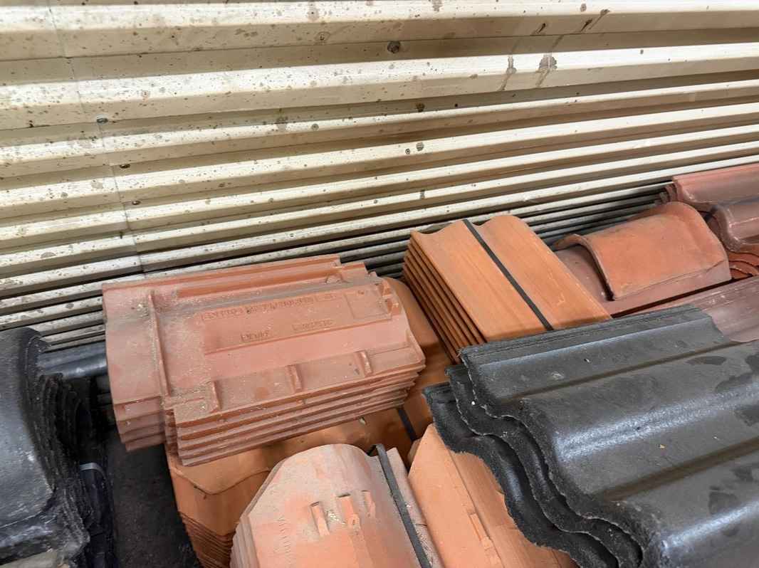 Lot of roof tiles