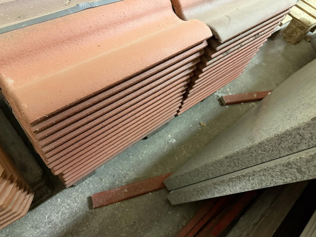 Lot of roof tiles