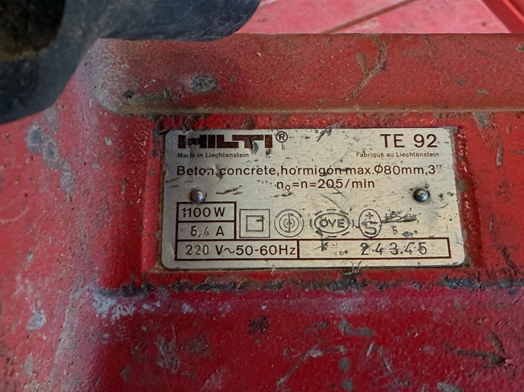 Borrhammare Hilti TE 92, 1100 W