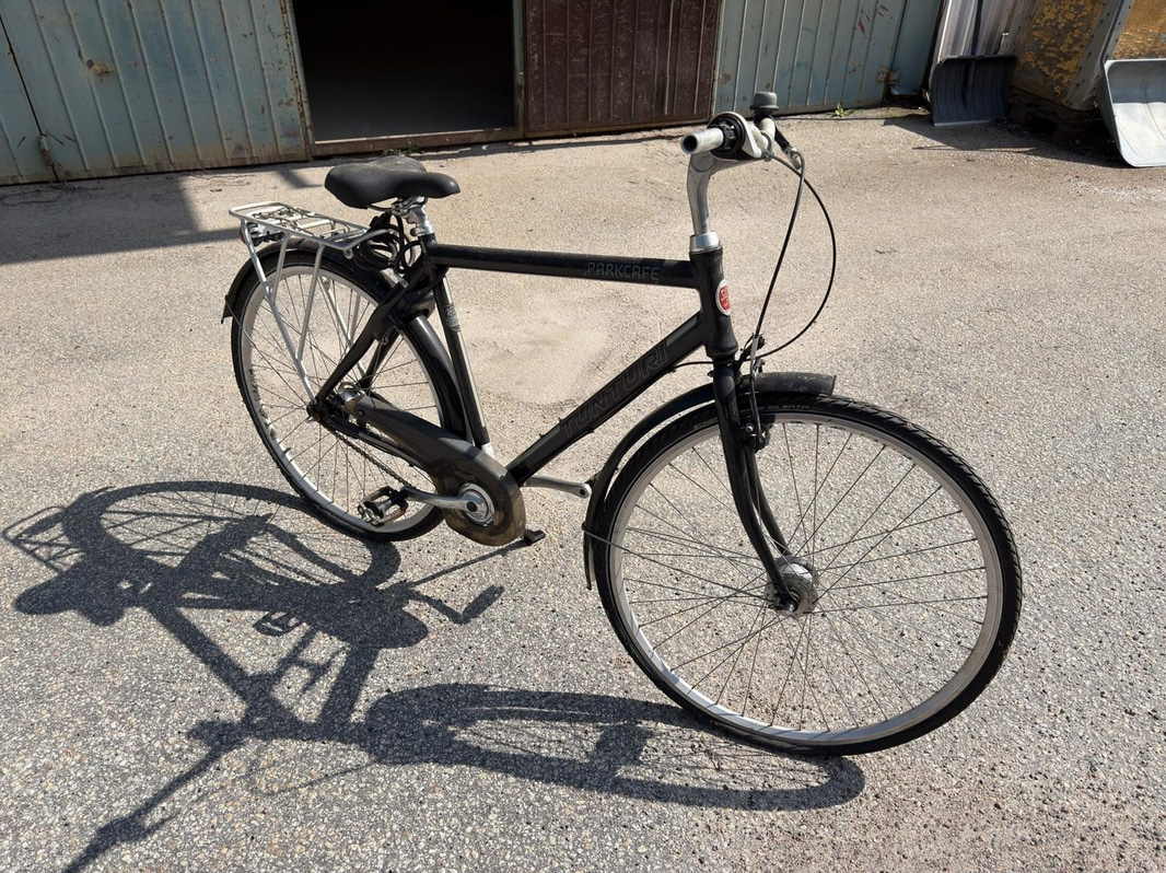 Cykel herr med pakethållare