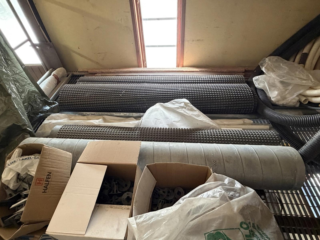 Insulation, sheet metal, building materials, etc.